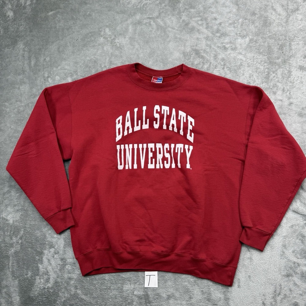 Vintage Ball State University Taylor Made In USA Red crewneck Size XXL